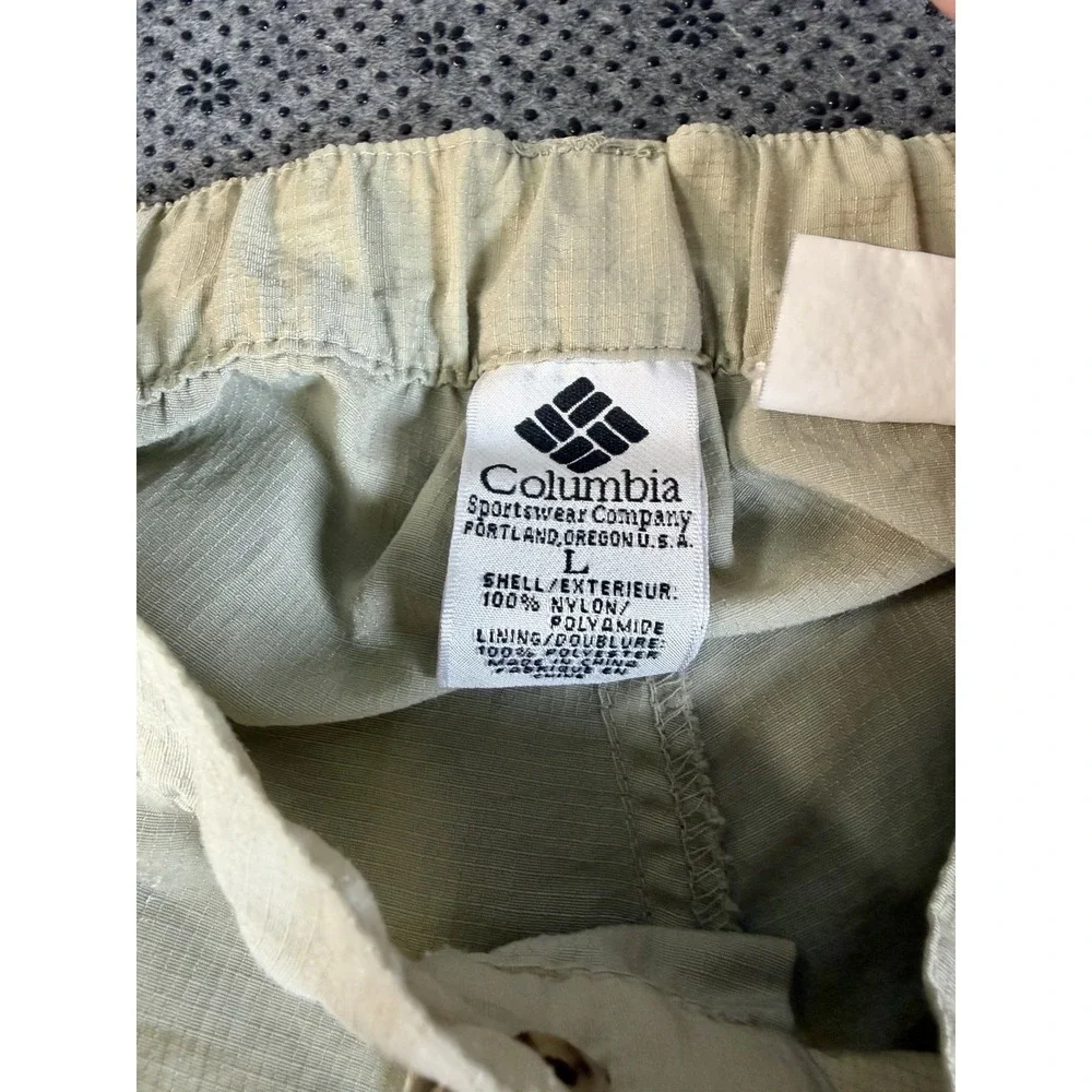 Columbia PFG Cargo Pants Mens L Convertible Hiking Outdoors Fishing Beige